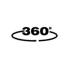 360 Degree Camera Circle Logo Icon Vector - Vector