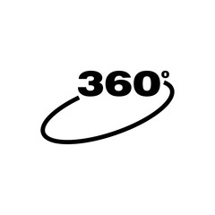 360 Degree Camera Circle Logo Icon Vector - Vector