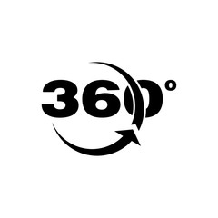 360 Degree Camera Circle Logo Icon Vector - Vector