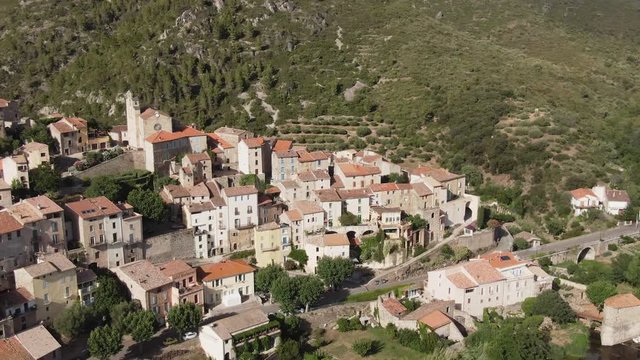 Aerial view of Roquebrun France