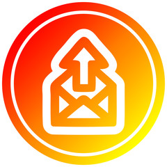 send email circular in hot gradient spectrum