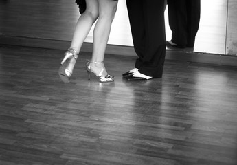 Ballroom dance salsa dancers