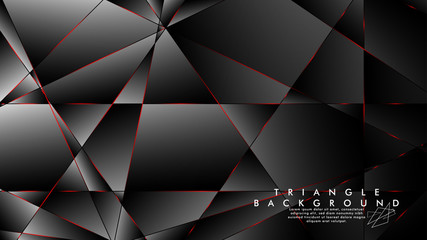 ABSTRACT BACKGROUND OF GEOMETRIC WITH luxurious polygon patterns and RED triangle lines