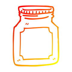 warm gradient line drawing cartoon empty jar