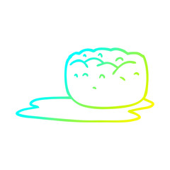 cold gradient line drawing cartoon yorkshire pudding and gravy