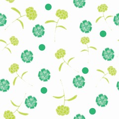 Floral Pattern with Leaves