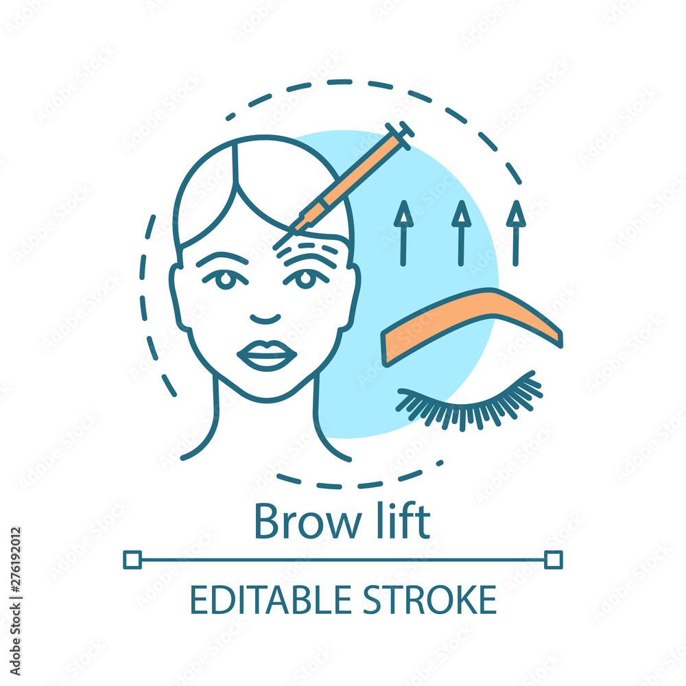 Wall mural brow lift concept icon