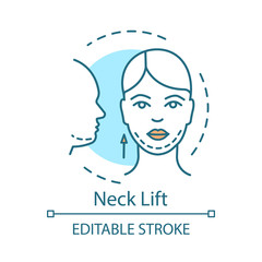 Neck lift concept icon