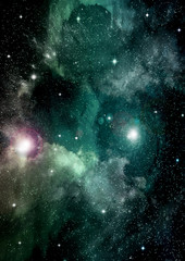 galaxy in a free space. 3D rendering