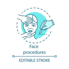 Face procedures concept icon
