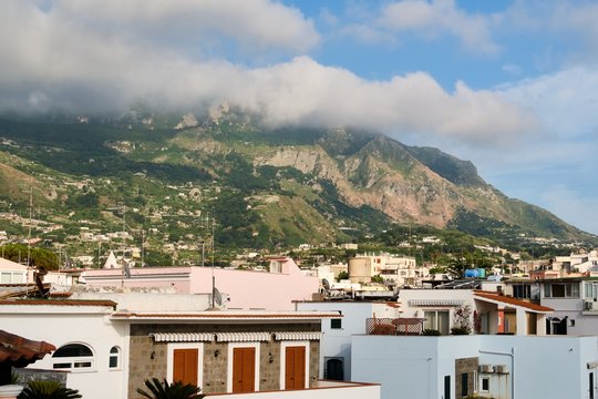 Forio and mountain