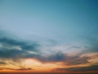 Fototapeta na wymiar Beautiful sky at sunset, nature background.