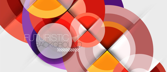 Obraz premium Geometric design abstract background - circles