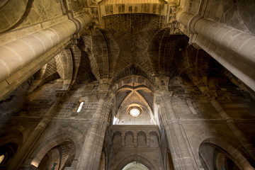 Interior of San Giovanni Battista church in Matera, Italy