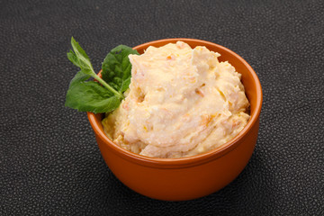 Curd with dry apricot