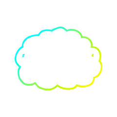 cold gradient line drawing cartoon cloud