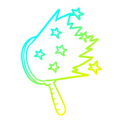 cold gradient line drawing cartoon magic mirror