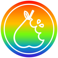 juicy pear circular in rainbow spectrum