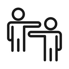 team work - minimal line web icon. simple vector illustration. concept for infographic, website or app.