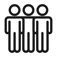 team work - minimal line web icon. simple vector illustration. concept for infographic, website or app.