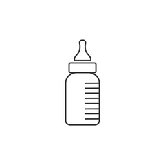 feeding bottle icon template black color editable. Baby simple  symbol logo vector illustration for graphic and web design.