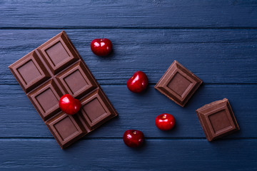 Broken chocolate bar
