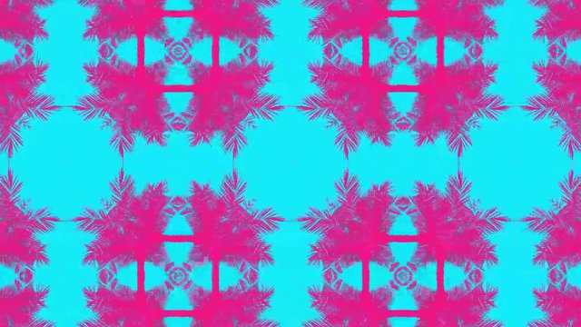 90's and 80`s style vector animation. Colorful pop art background video. Vector illustration retro background palm tree. stock footage