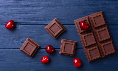 Broken chocolate bar