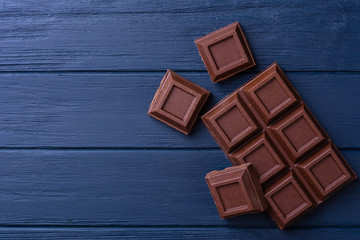 Broken chocolate bar
