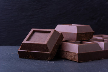 Broken chocolate bar