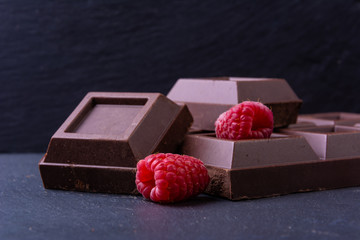 Broken chocolate bar