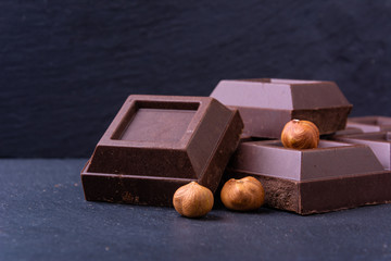 Broken chocolate bar