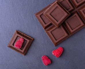 Broken chocolate bar