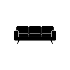 Retro sofa icon. Living room furniture. - Vector