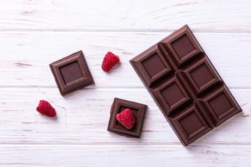 Broken chocolate bar