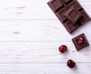 Broken chocolate bar