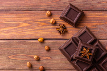 Broken chocolate bar