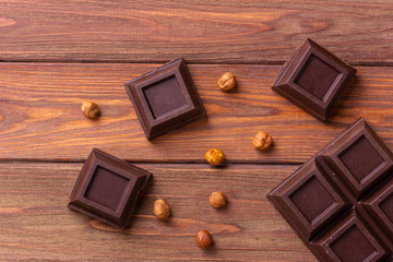 Broken chocolate bar