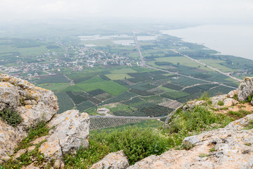 Fototapeta na wymiar arbel cliff or mount arbel israel