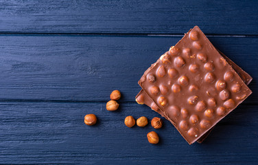 Broken chocolate bar