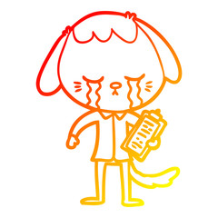 warm gradient line drawing cute cartoon elephant