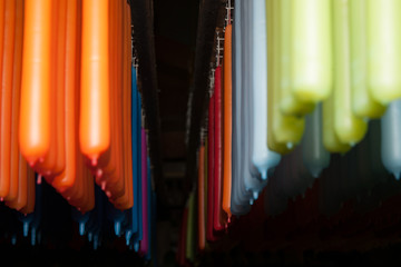 Colored candles in production