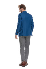 Back view of thoughtful casual guy looking down © Viorel Sima