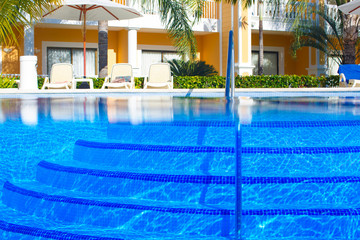 View of the underwater part of the pool