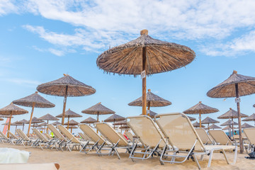Sunset on the beaches of Keramoti, Kavala, Greece
