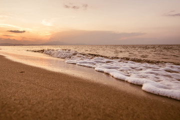 Sunset on the beaches of Keramoti, Kavala, Greece