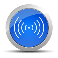Network signal icon blue round button illustration
