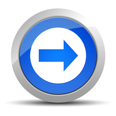 Next icon blue round button illustration