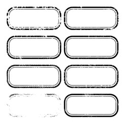 Blank postal stamps set.illustration vector 