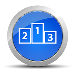 Podium icon blue round button illustration